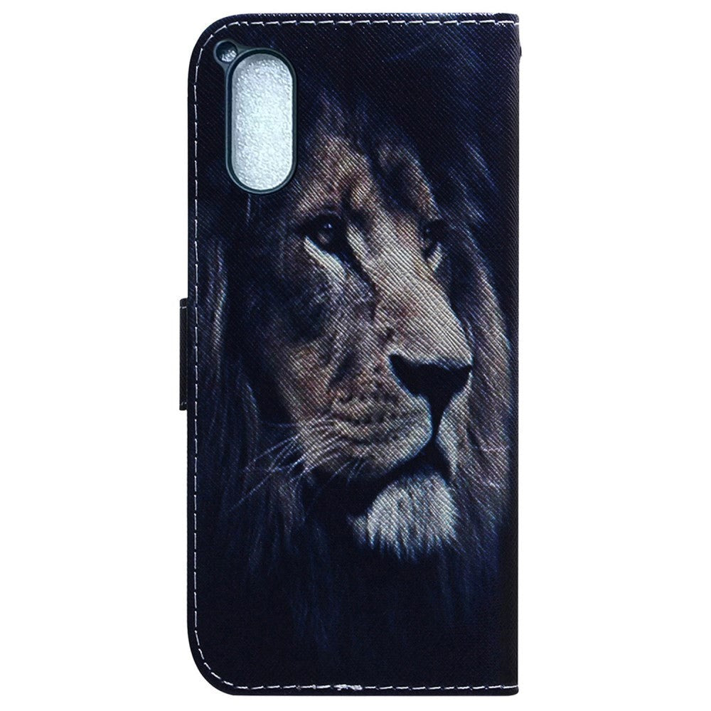 Sony Xperia 5 V Leather Flip Case w. Wallet - Lion