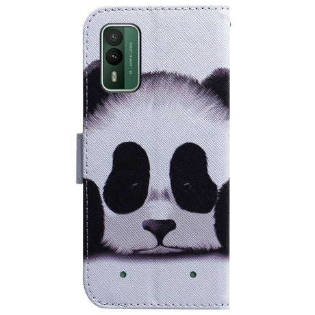 Nokia XR21 Leather Wallet Case w. Print - Panda