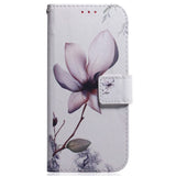 Nokia XR21 Leather Wallet Case w. Print - Flower