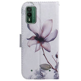 Nokia XR21 Leather Wallet Case w. Print - Flower