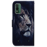 Nokia XR21 Leather Wallet Case w. Print - Lion