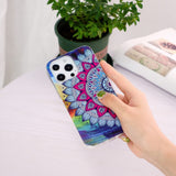 iPhone 15 Pro Luminescent Flexible Case of Plastic w. Print - Mandala Flower