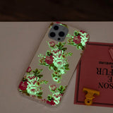 iPhone 15 Pro Luminescent Flexible Case of Plastic w. Print - Roses