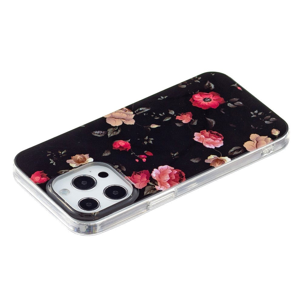 iPhone 15 Pro Luminescent Flexible Case of Plastic w. Print - Flowers