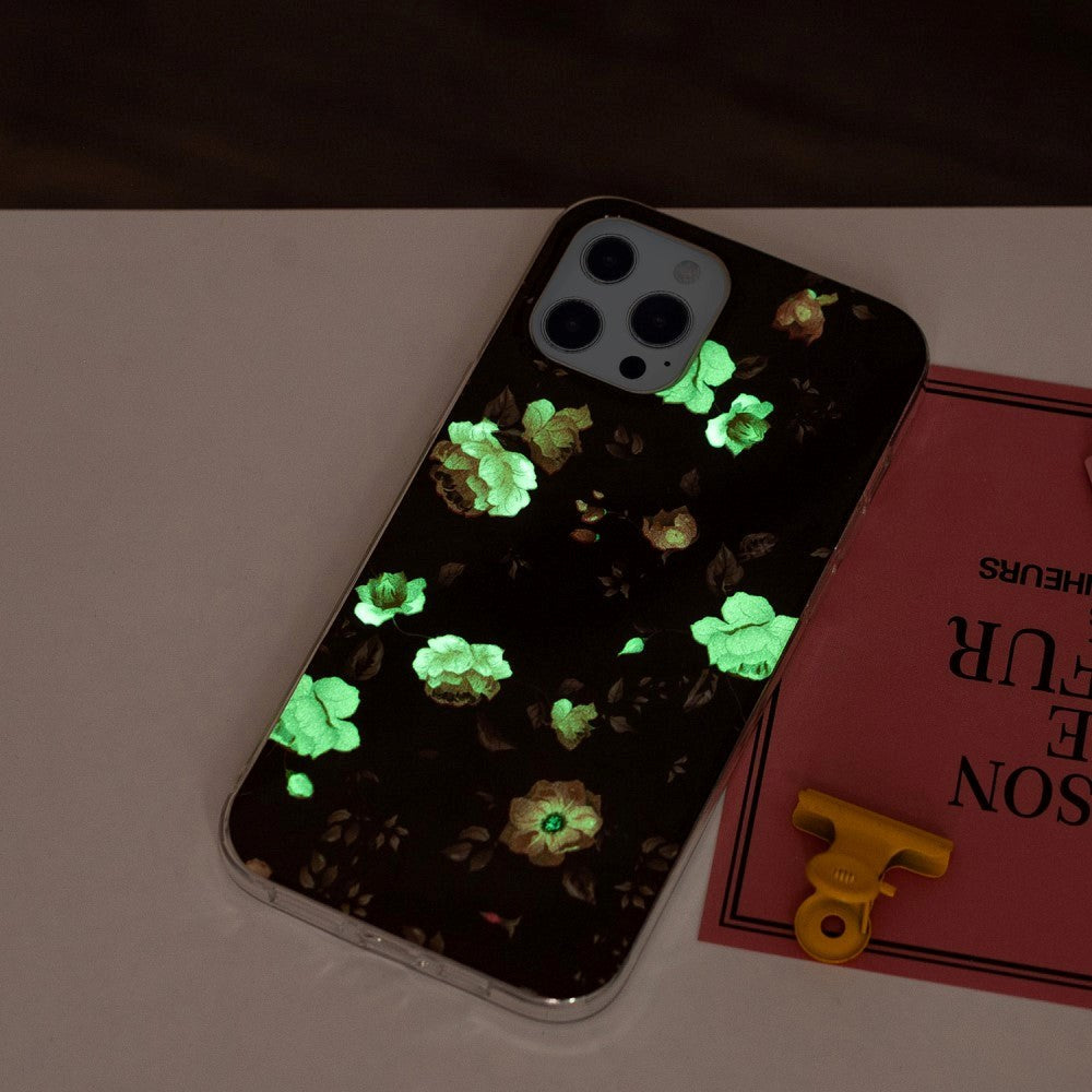 iPhone 15 Pro Luminescent Flexible Case of Plastic w. Print - Flowers