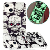 iPhone 15 Luminescent Flexible Case of Plastic w. Print - Skull