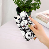 iPhone 15 Luminescent Flexible Case of Plastic w. Print - Skull