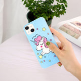 iPhone 15 Luminescent Flexible Case of Plastic w. Print - Unicorn