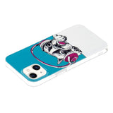 iPhone 15 Luminescent Flexible Case of Plastic w. Print - Dog with Headphones