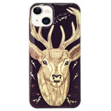 iPhone 15 Luminescent Flexible Case of Plastic w. Print - Deer Head