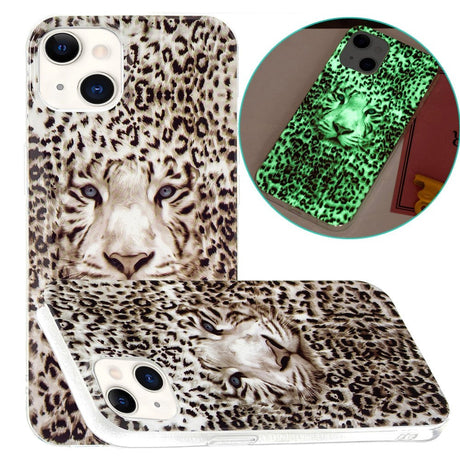 iPhone 15 Luminescent Flexible Case of Plastic w. Print - Leopard