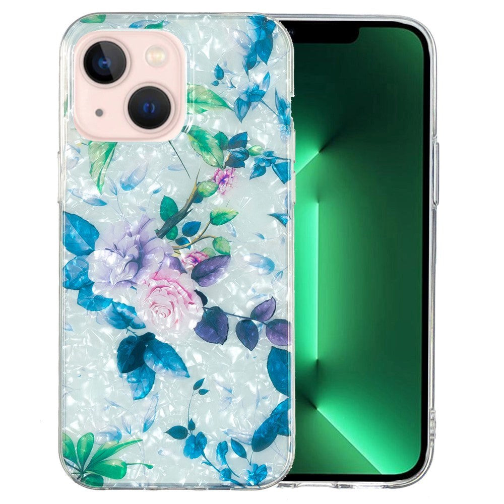 iPhone 15 Flexible Plastic Case - Roses and Leaves