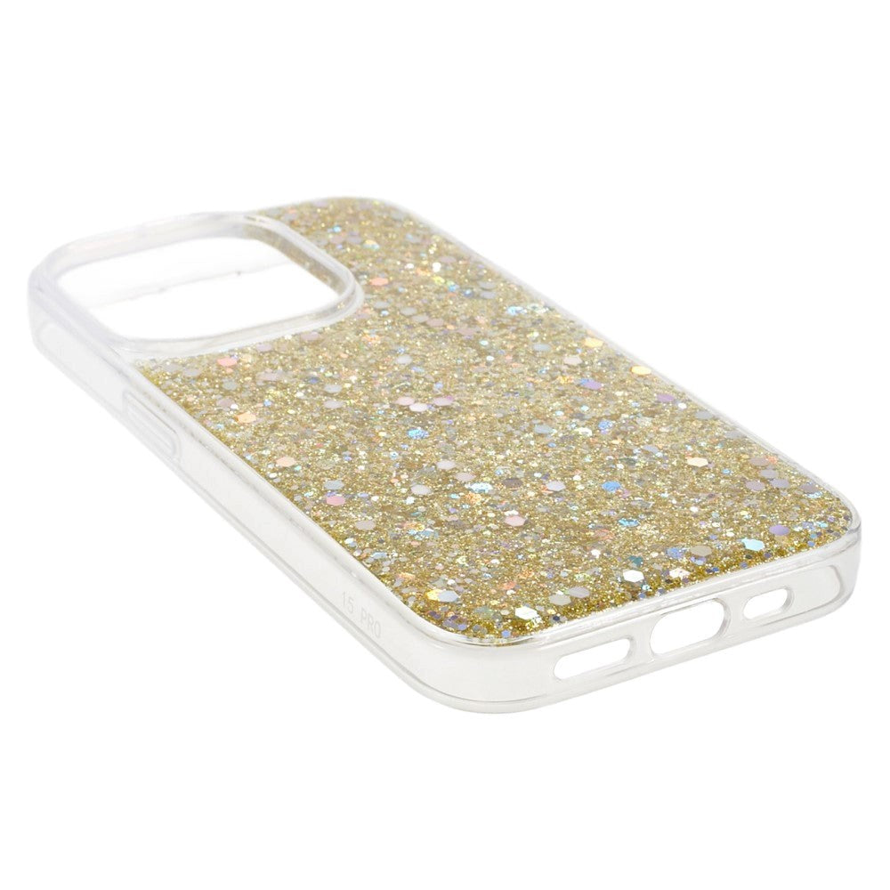 iPhone 15 Pro Glitter Case - Gold