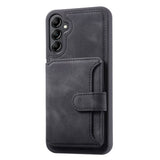 Samsung Galaxy S23 FE Leather Covered Plastic Case with Card Holder - Black