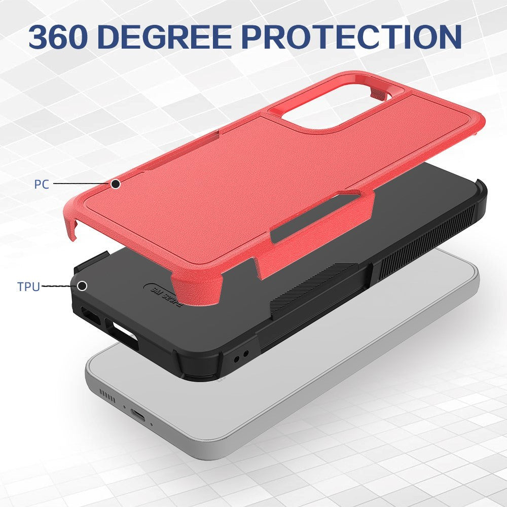 Samsung Galaxy S23 FE Hybrid Tough Case - Red / Black