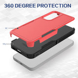 Samsung Galaxy S23 FE Hybrid Tough Case - Red / Black