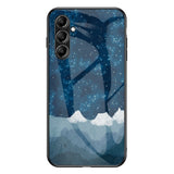 Samsung Galaxy S23 FE Plastic Case w. Glass Back - Starry sky