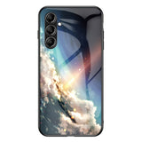 Samsung Galaxy S23 FE Plastic Case w. Glass Back - Colorful Sky