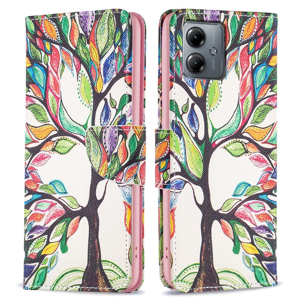 Motorola Moto G14 Flip Case w. Wallet - Tree