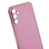 Samsung Galaxy S23 FE Flexible Plastic Case w. Gold Edge - Purple