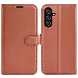 Samsung Galaxy M34 (5G) / F34 (5G) Litchi Leather Case w. Wallet - Brown