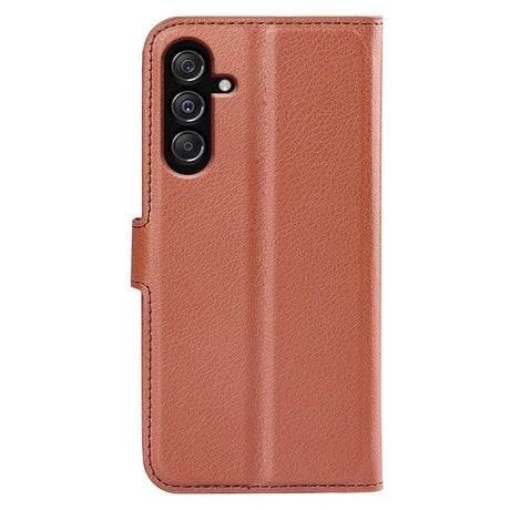 Samsung Galaxy M34 (5G) / F34 (5G) Litchi Leather Case w. Wallet - Brown