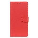 Honor 90 PU Litchi Leather Wallet Case - Red