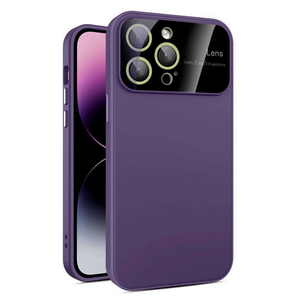 iPhone 15 Pro Hybrid Plastic Case w. Built-in Camera Protector - Purple