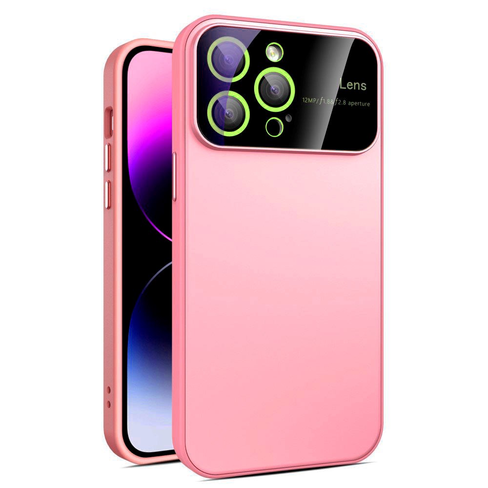 iPhone 15 Pro Hybrid Plastic Case w. Built-in Camera Protector - Pink