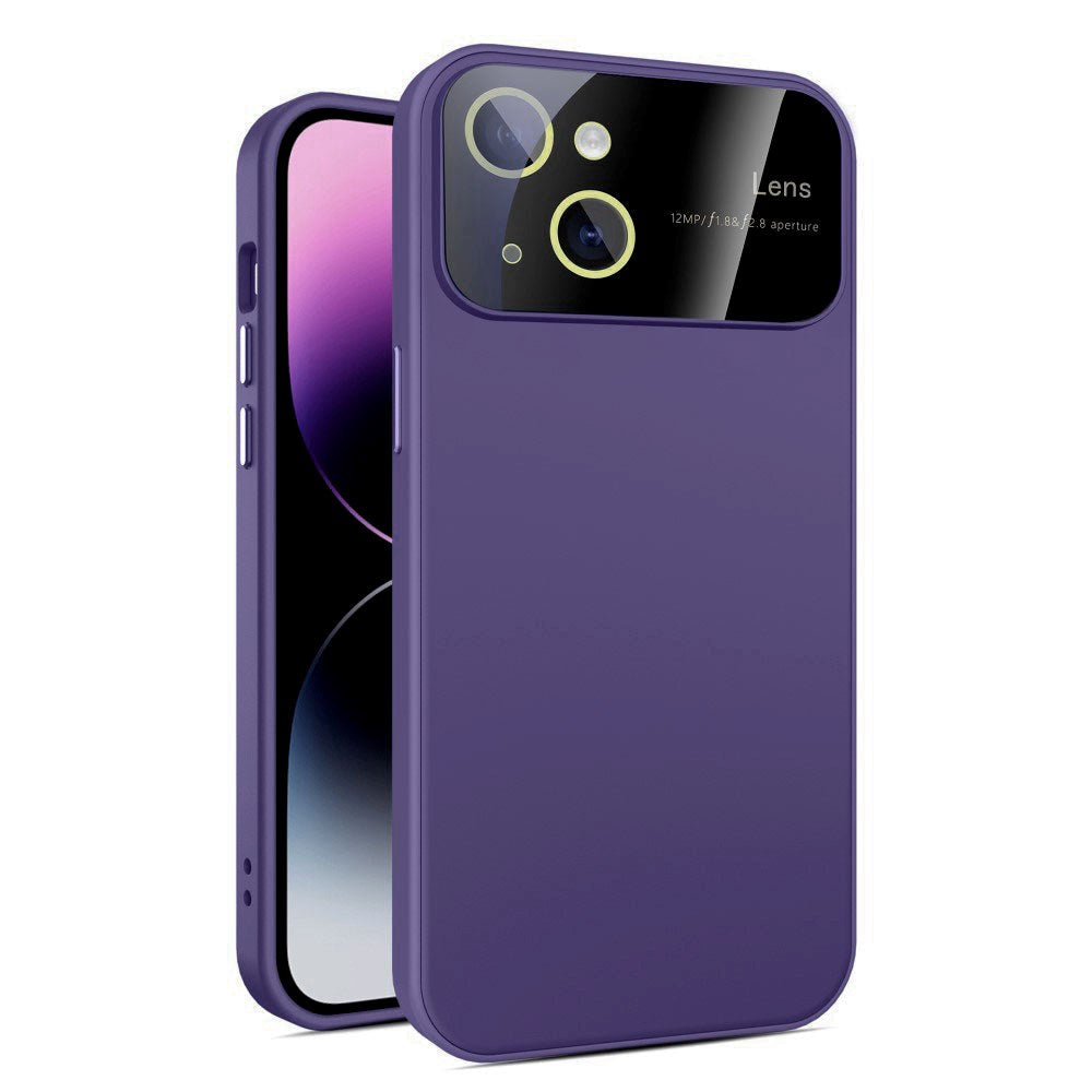 iPhone 15 Hybrid Plastic Case w. Built-in Camera Protector - Purple