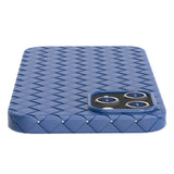 iPhone 15 Pro Max Flexible Plastic Case - Braided Design - Blue