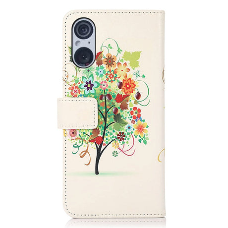 Sony Xperia 5 V Leather Case w. Wallet - Fruit Tree