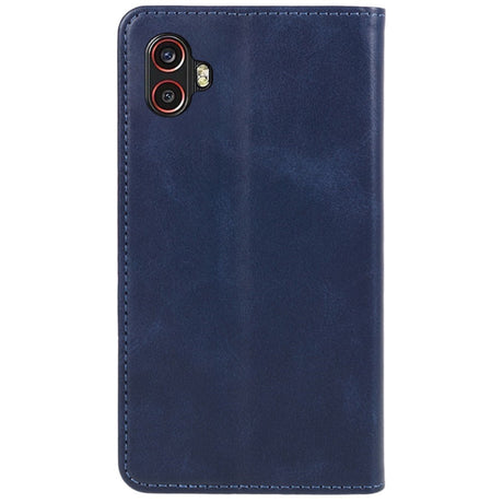 EIDERWOOD Samsung Galaxy Xcover 6 Pro Faux Leather Flip Case with Card Holder & Stand Function - Blue