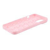 iPhone 15 Flexible Plastic Case w. Small Hearts - Light Pink