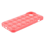 iPhone 15 Flexible Plastic Case w. Small Hearts - Pink