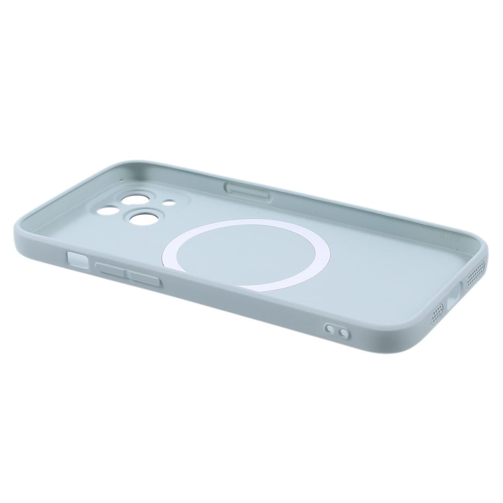 iPhone 13 Silicone Case with Camera Protector - MagSafe Compatible - Mint Blue