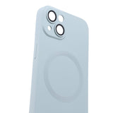 iPhone 13 Silicone Case with Camera Protector - MagSafe Compatible - Mint Blue