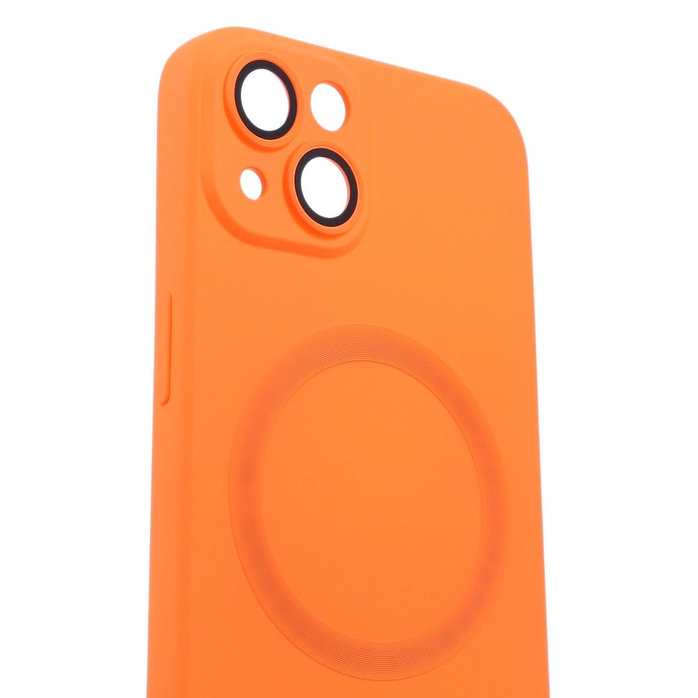 iPhone 13 Silicone Case with Camera Protector - MagSafe Compatible - Orange