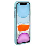 iPhone 15 Pro Flexible Plastic Case w. Card Holder - Light Blue