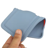 iPhone 15 Flexible Plastic Case w. Card Holder - Blue