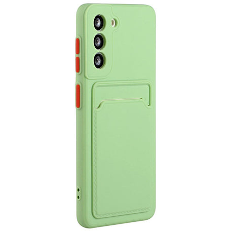 Samsung Galaxy S23 FE Flexible Plastic Case w. Card Holder - Green