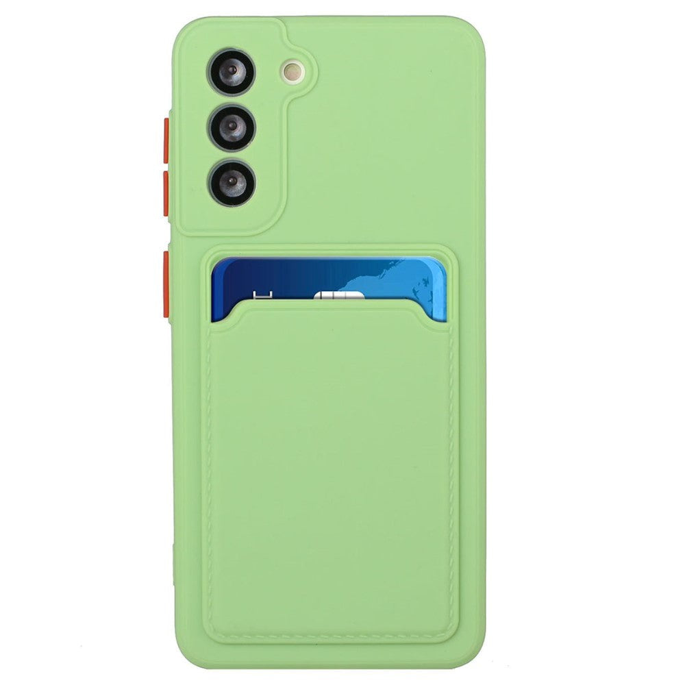 Samsung Galaxy S23 FE Flexible Plastic Case w. Card Holder - Green