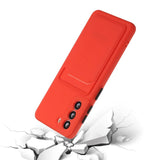 Samsung Galaxy S23 FE Flexible Plastic Case w. Card Holder - Red