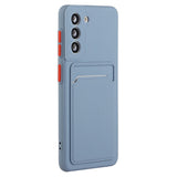 Samsung Galaxy S23 FE Flexible Plastic Case w. Card Holder - Greyish Blue