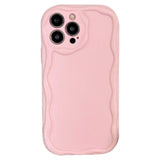 iPhone 15 Pro Max Flexible Plastic Case w. Wavy Edges - Pink