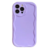 iPhone 15 Pro Max Flexible Plastic Case w. Wavy Edges - Purple