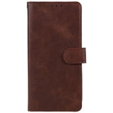 Motorola Moto G84 Leather Case with Wallet and Strap - Brown