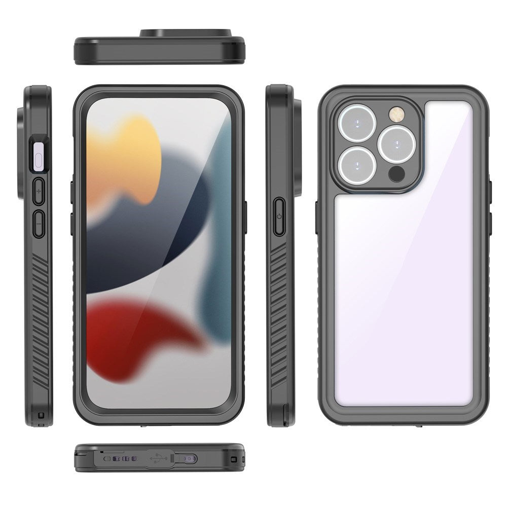 iPhone 15 Pro Max Redpepper IP68 Waterproof Case - Black / Transparent
