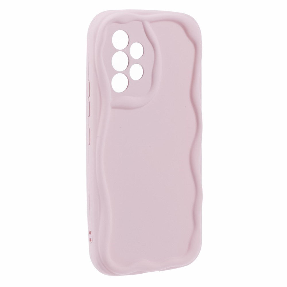 EIDERWOOD Samsung Galaxy A23 / A23 (5G) Flexible Plastic Case with Wavy Edges - Pink