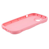 iPhone 14 Flexible Plastic Case w. Wavy Edges - Pink